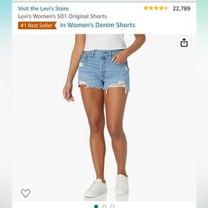 NWT Levi’s Women’s 501 Original Shorts size 31